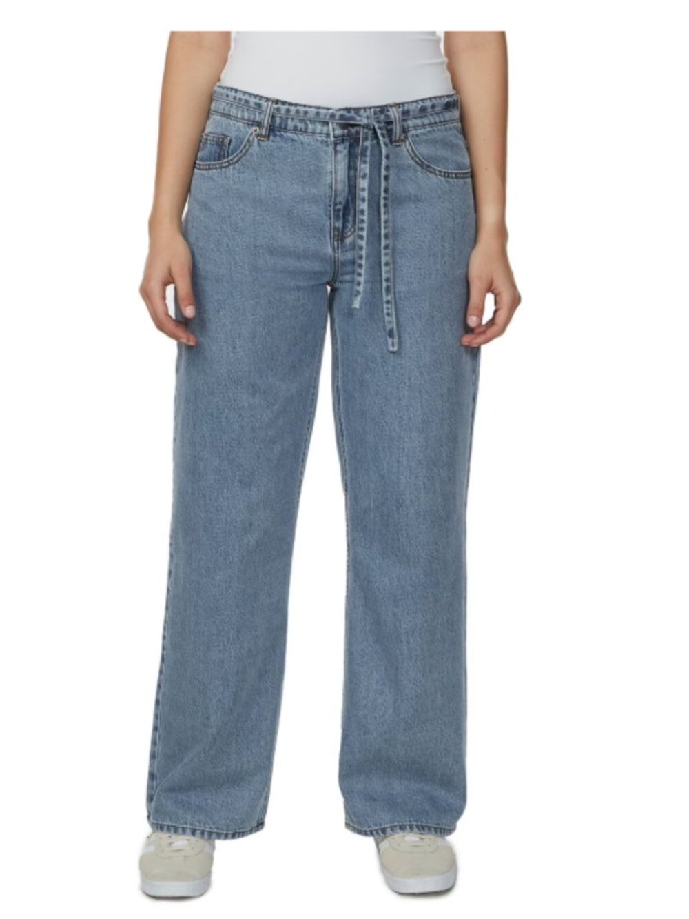Buffalo Jeans Women's Wide Leg Belted Jean